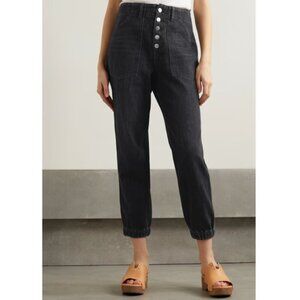 VERONICA BEARD 'Bolton' High-Rise Elastic Hem Jeans, Washed Black